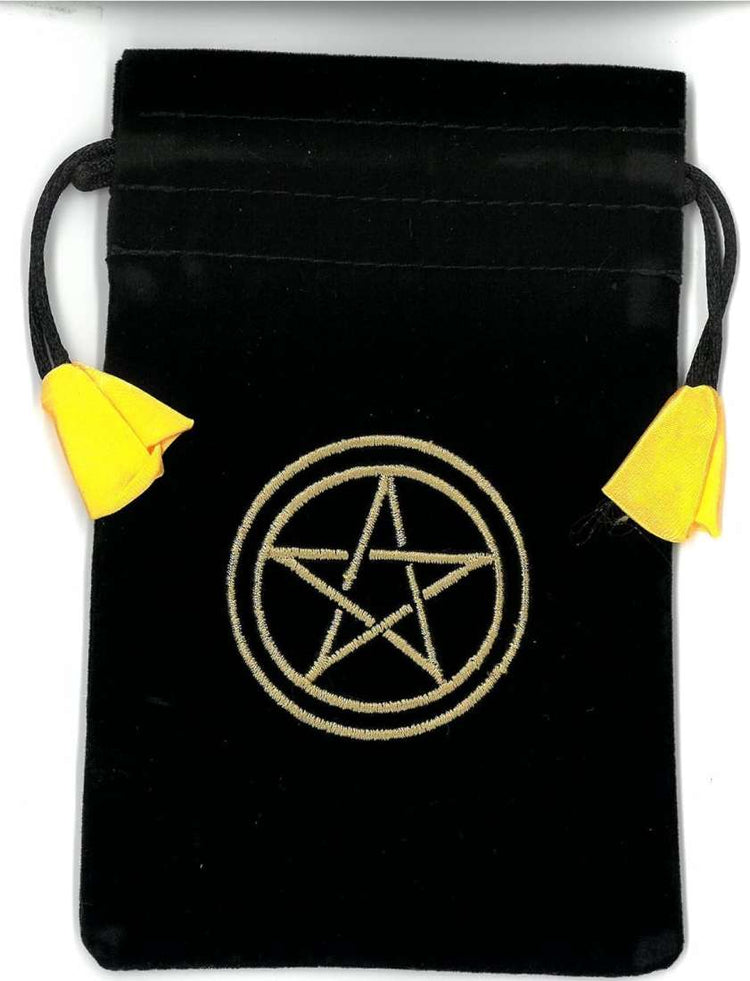 Mini Velvet Tarot Bag: Pentacle