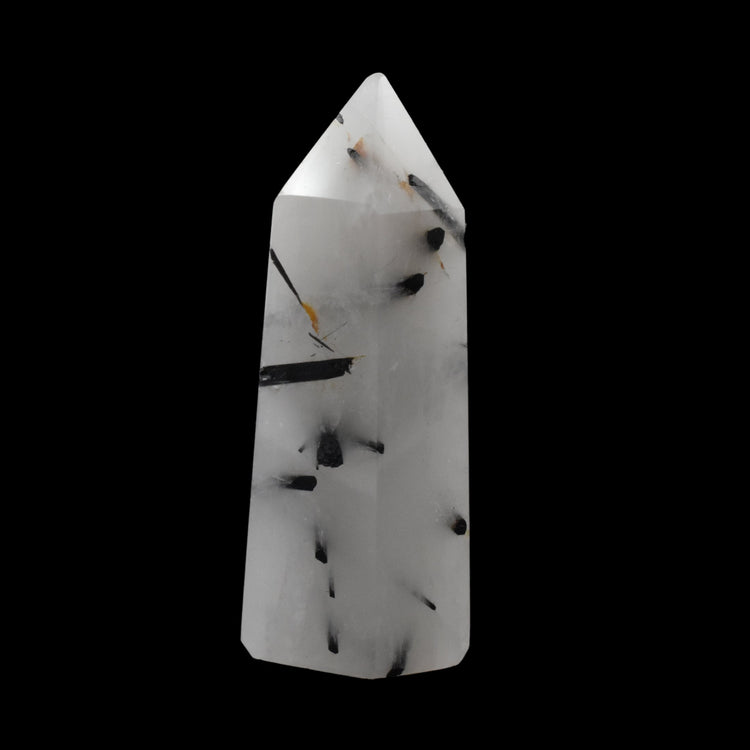 Polished Tourmalinated Quartz Generator